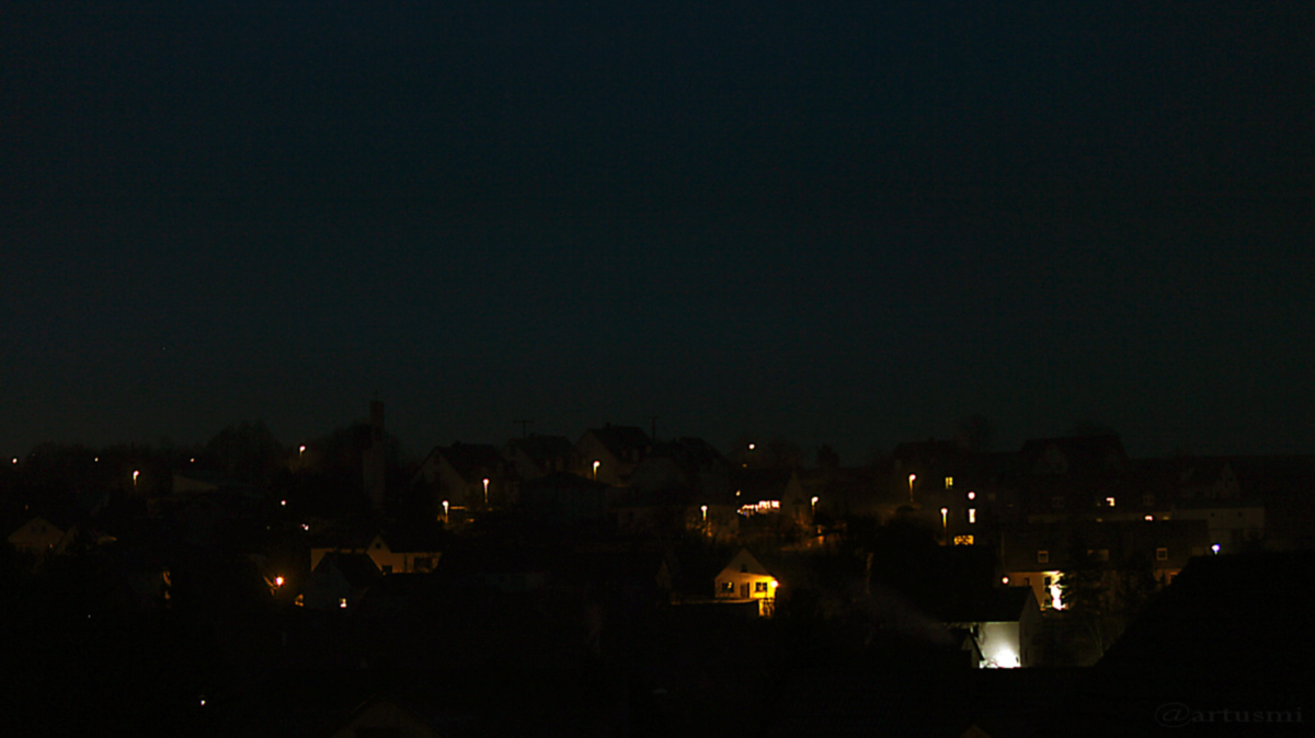 Bedeckter Himmel über Eisingen am 9. Januar 2016 um 07:27 Uhr