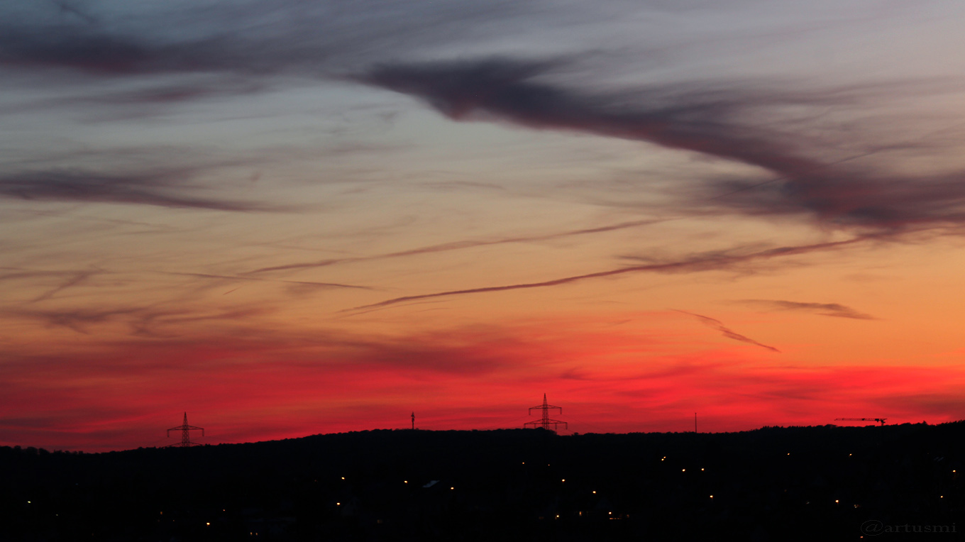 Abendrot am 10. Mai 2017 um 21:28 Uhr