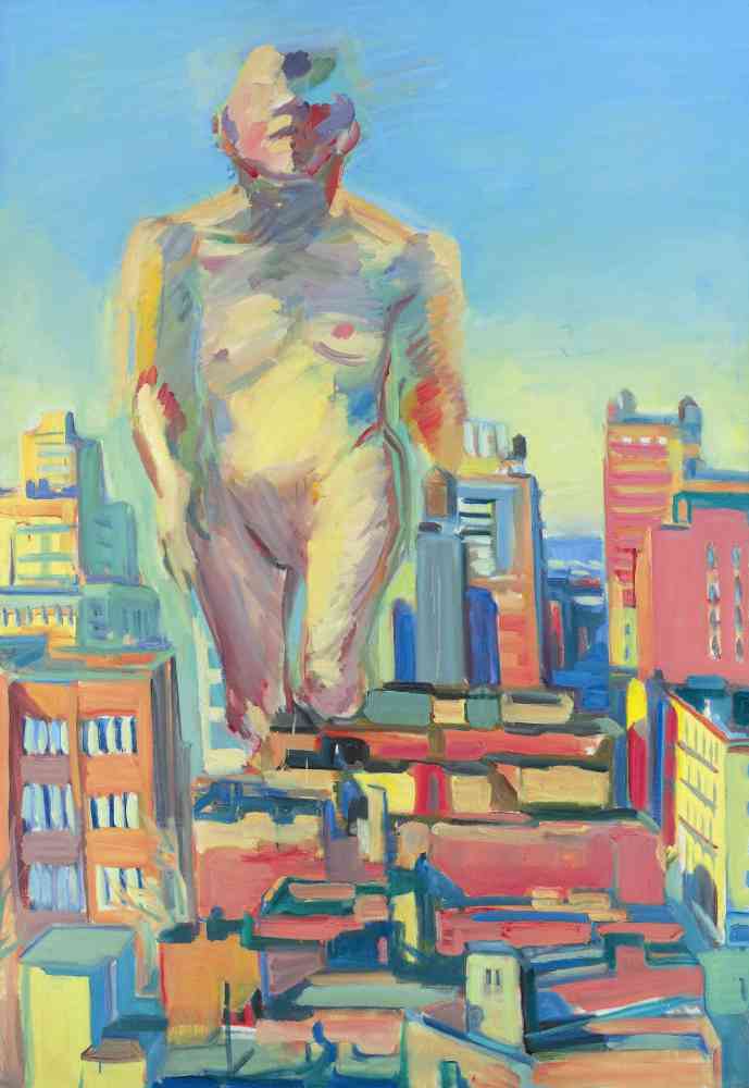 Maria Lassnig, Woman Power, 1979, olio su tela, Vienna, The Albertina Museum, The Essl Collection. © Maria Lassnig Foundation; Graphisches Atelier Neumann, Vienna