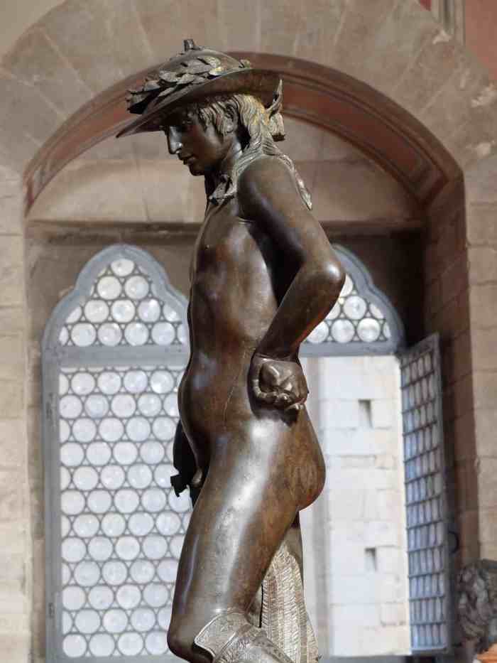 Donatello's bronze david, side view