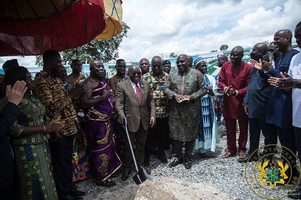 President Nana Akufo-Addo at the sod cutting ceremony