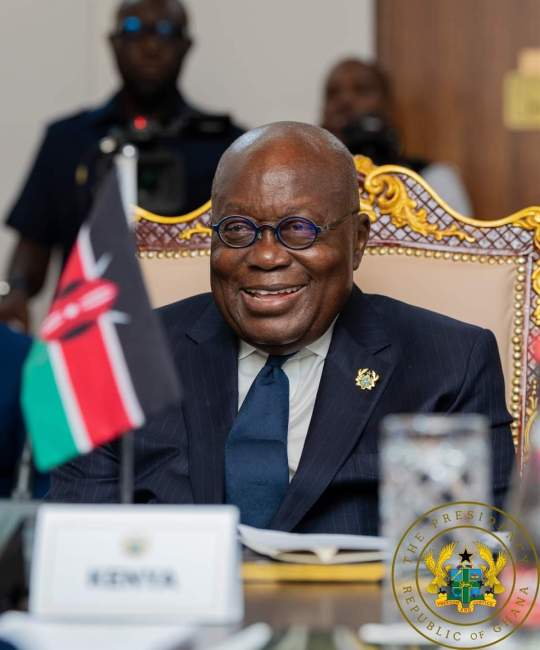 President Akufo-Addo expressed his pleasure at welcoming President Ruto of Kenya to Jubilee House (3 April 2024)