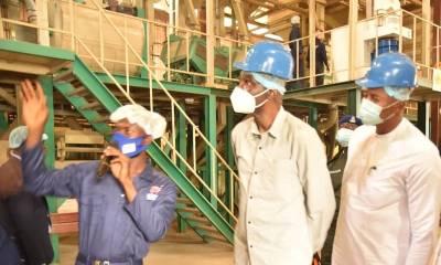 Dr Cairo Ojougboh led Inspection of NDDC Rice Mill at Elele-Alimini in Rivers State