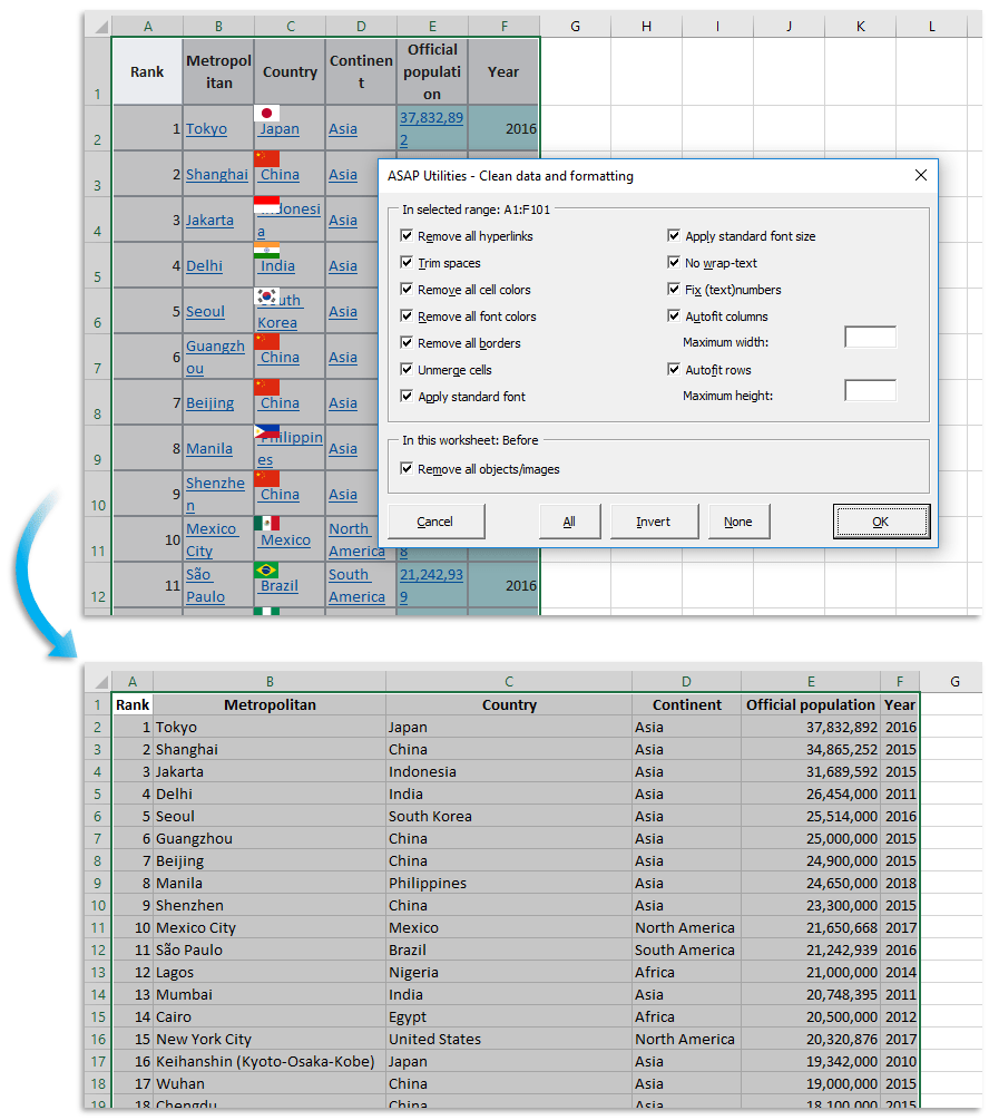 Entered into an excel spreadsheet during rapid assessments. Tip Quickly Clean Up Your Data In Excel Asap Utilities Blog