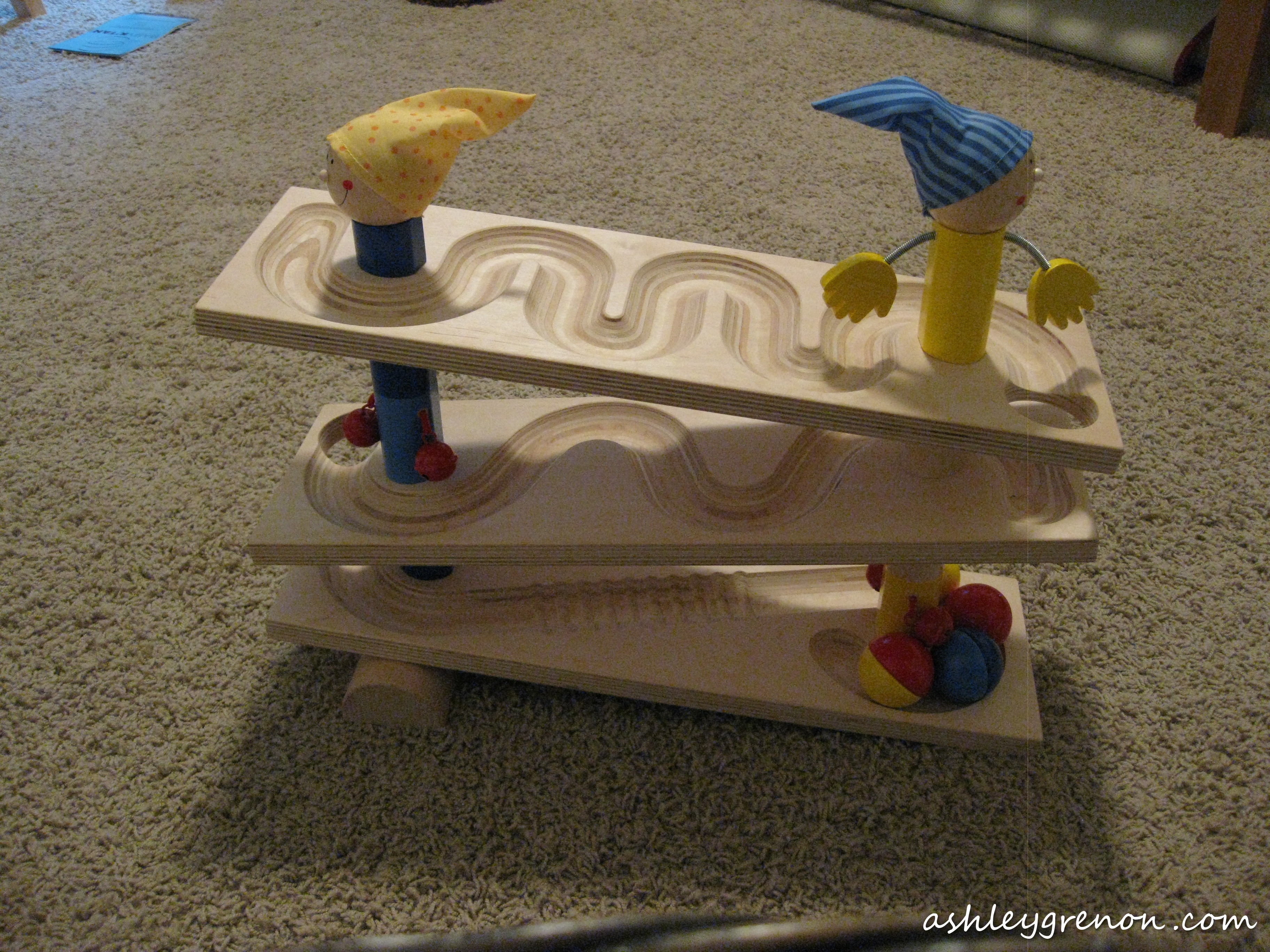Ashley Reviews: HABA's Roll 'n roll 'n roll Ball Track - Handmade