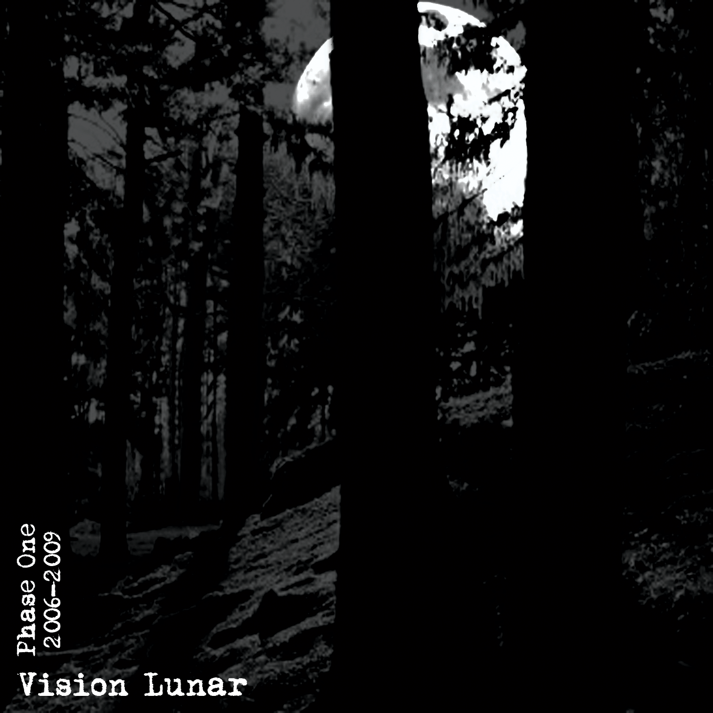 Vision Lunar “Phase One (2006-2009)” reissue, Abridged Pause Recordings, August 29th 2015. Front cover.