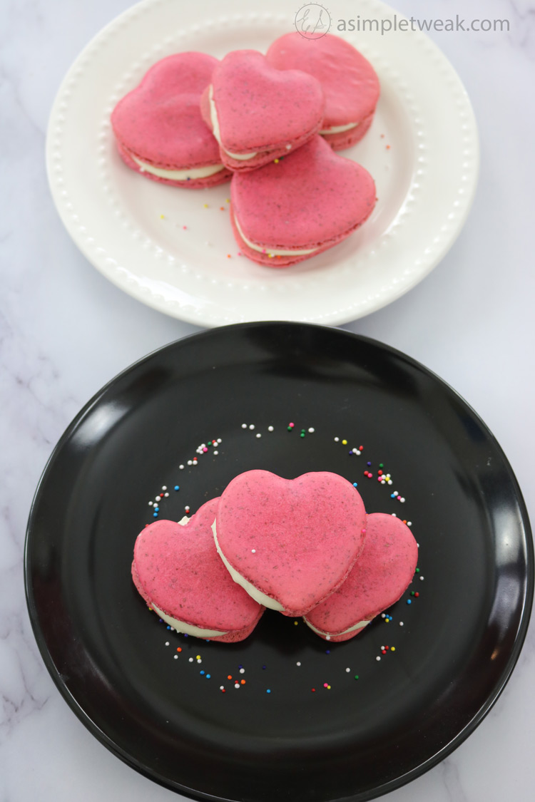 valentine s heart french macarons a simple tweak