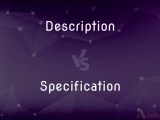 Description Vs Specification What S The Difference