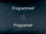 Programmed Vs Programed What S The Difference