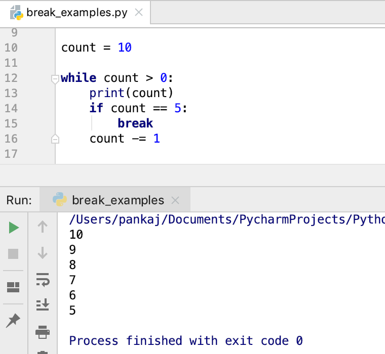 02/10/2015 · what you need to do is catch the interrupt, set a flag saying you were interrupted but then continue working until it's time to check the flag (at the end of each loop). How To Stop Loop In Python - Howto Techno