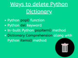 Ways To Delete A Dictionary In Python Askpython