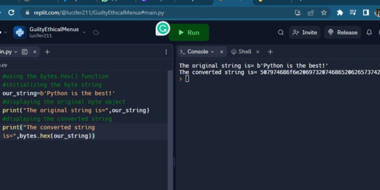 Converting Byte Array To Hex String In Python 3 Dnmtechs Sharing - Incredible Landscape Pattern - High Resolution