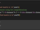 How To Replace A For Loop With List Comprehension In A 2d Matrix