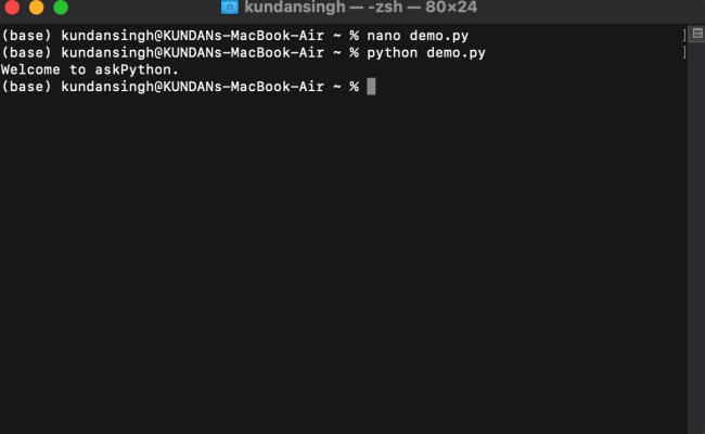 MacOS - How To Run Python Script On The Terminal? - AskPython