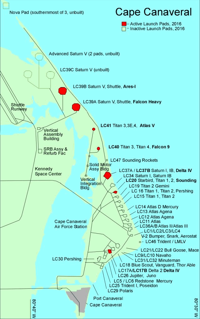 Port Canaveral Map Cape Florida US Printable Vector Street.