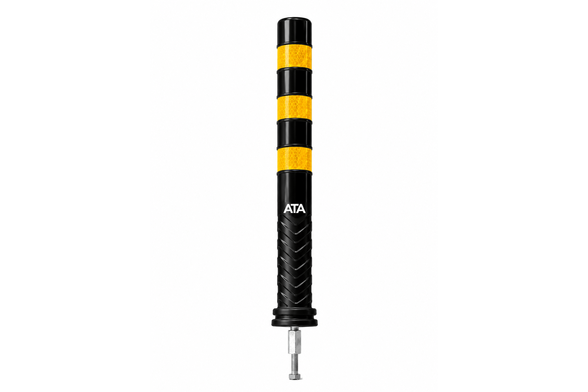 Pollare svart med gula reflexer 750mm