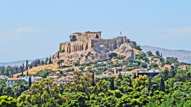 Picture Another monumental temple was built towards the end of the 6th century, and yet another was begun after the athenian victory over the persians at marathon . The Acropolis Of Athens