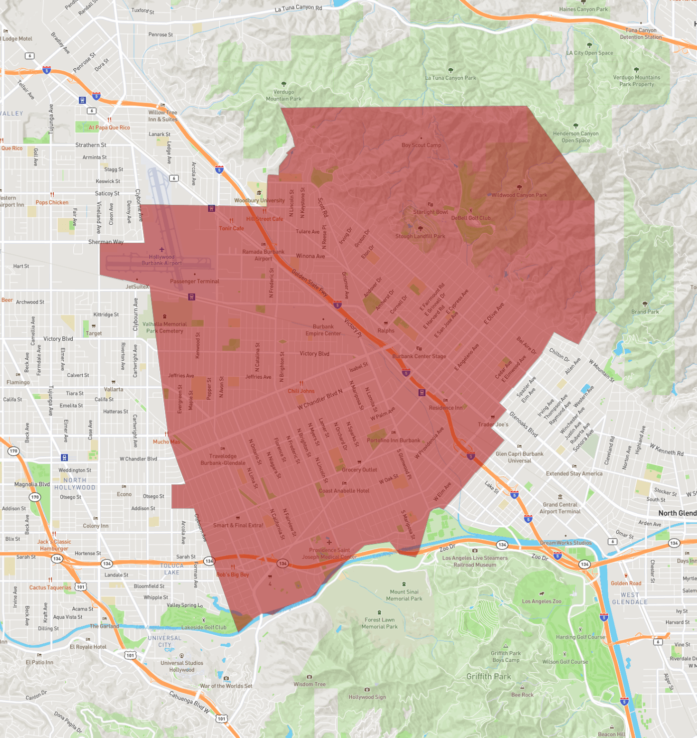 Burbank AtlasBig Com Burbank Map 