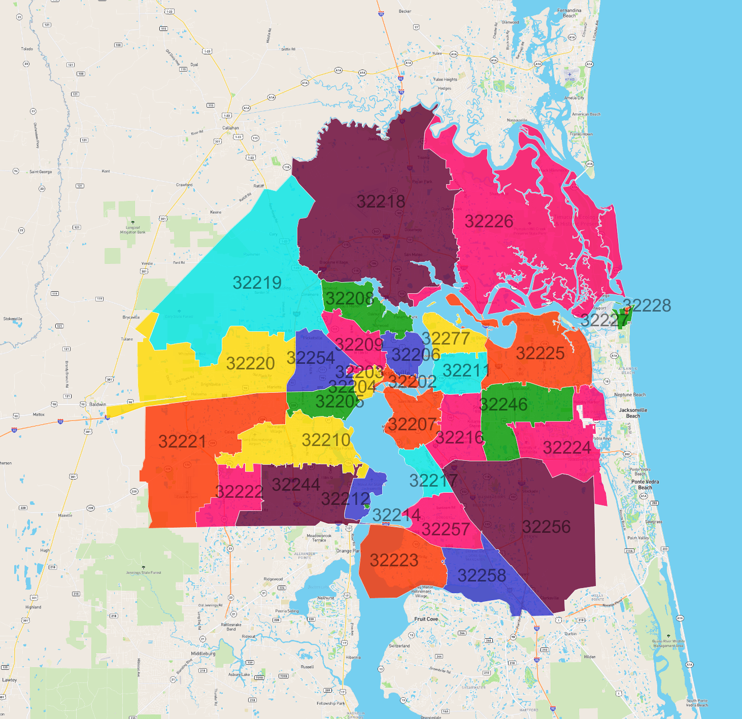Mapa De Por C Digo Postal Zip Codes Map 