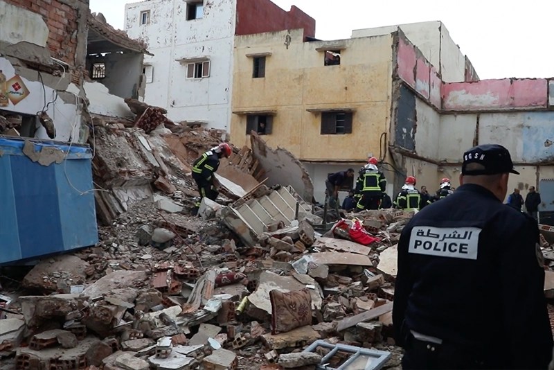 مصرع شخصين وإصابة أربعة آخرين في انهيار جزئي لبناية بالرباط (سلطات محلية)