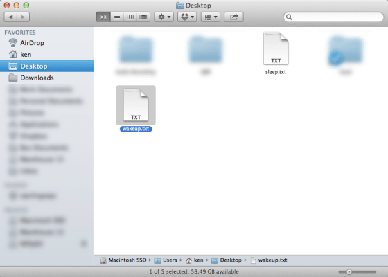 The sleep and wakeup scripts on the Desktop