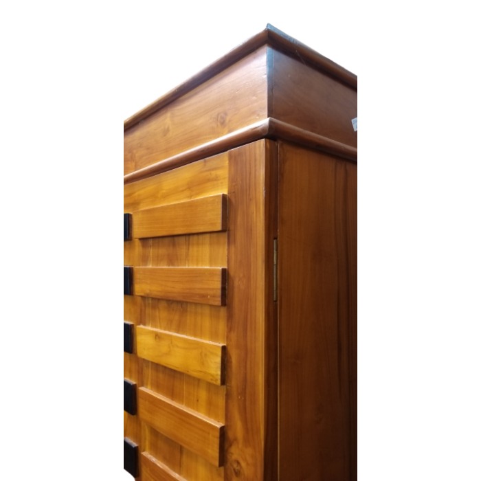 Zayan Contemporary And Modern 3 Door Teak Wooden Almirah Attinkara