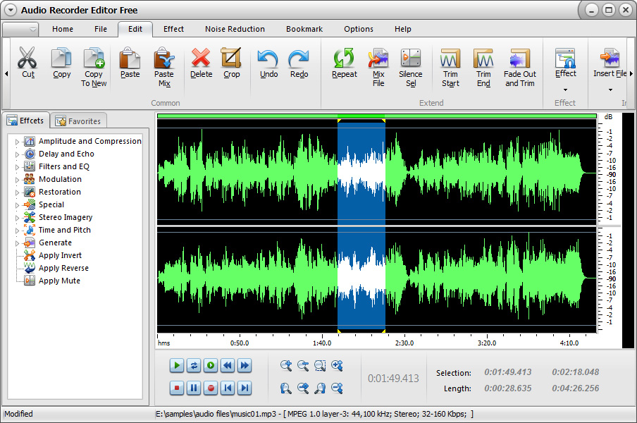 Audio recorder editor free 8.4.1