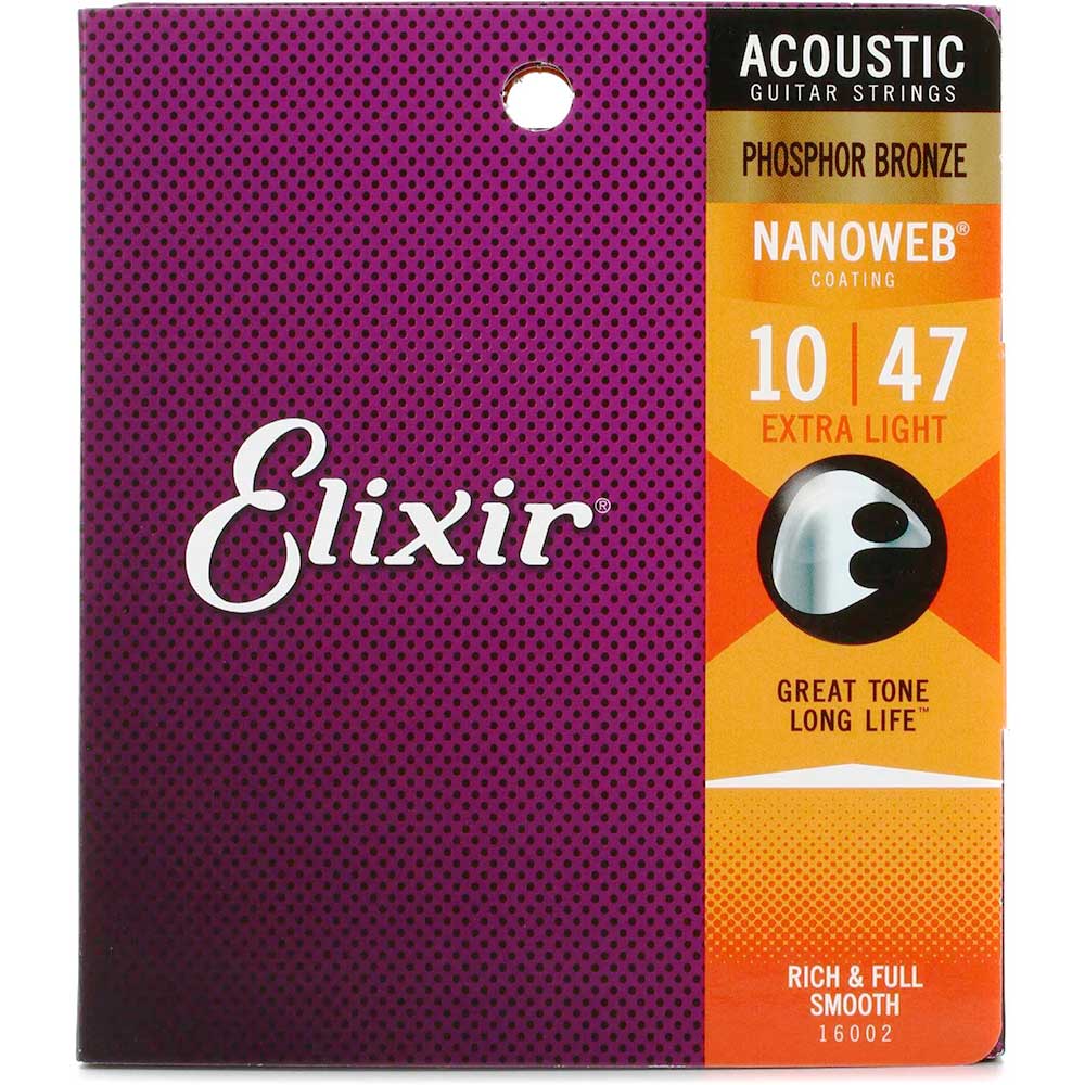 Elixir 16002 Cuerdas Nanoweb para Guitarra Acústica