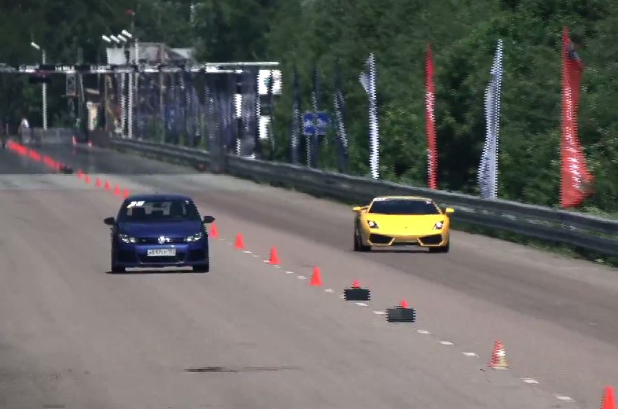 DragTimes: Ένα Golf R 700 ίππων τα βάζει με βελτιωμένες M6 και CLS 63 AMG, και με μία stock Gallardo