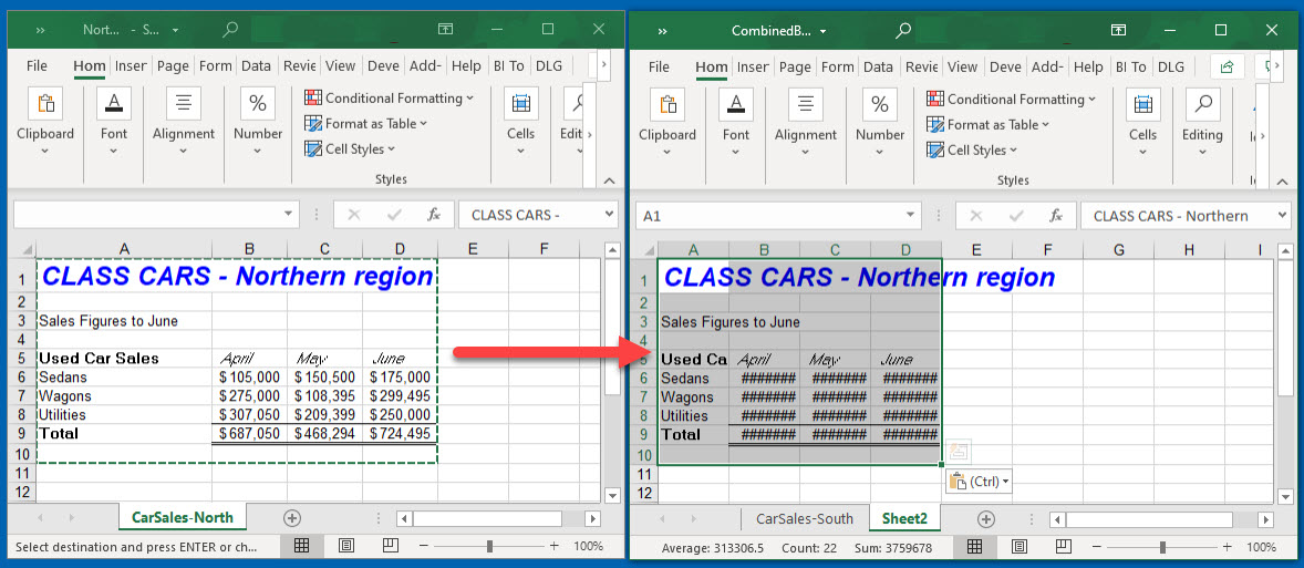 Vba copy destination (copy range to another sheet)