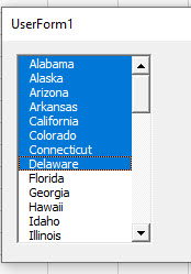 VBA Listbox - Selected Item (5) VBA Listbox - Selected Item (5)