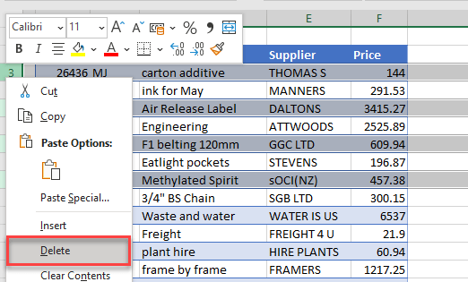 Delete Multiple Rows / Columns in Excel & Google Sheets - Automate Excel (8) Delete Multiple Rows / Columns in Excel & Google Sheets - Automate Excel (8)