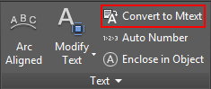 Convert to Mtext