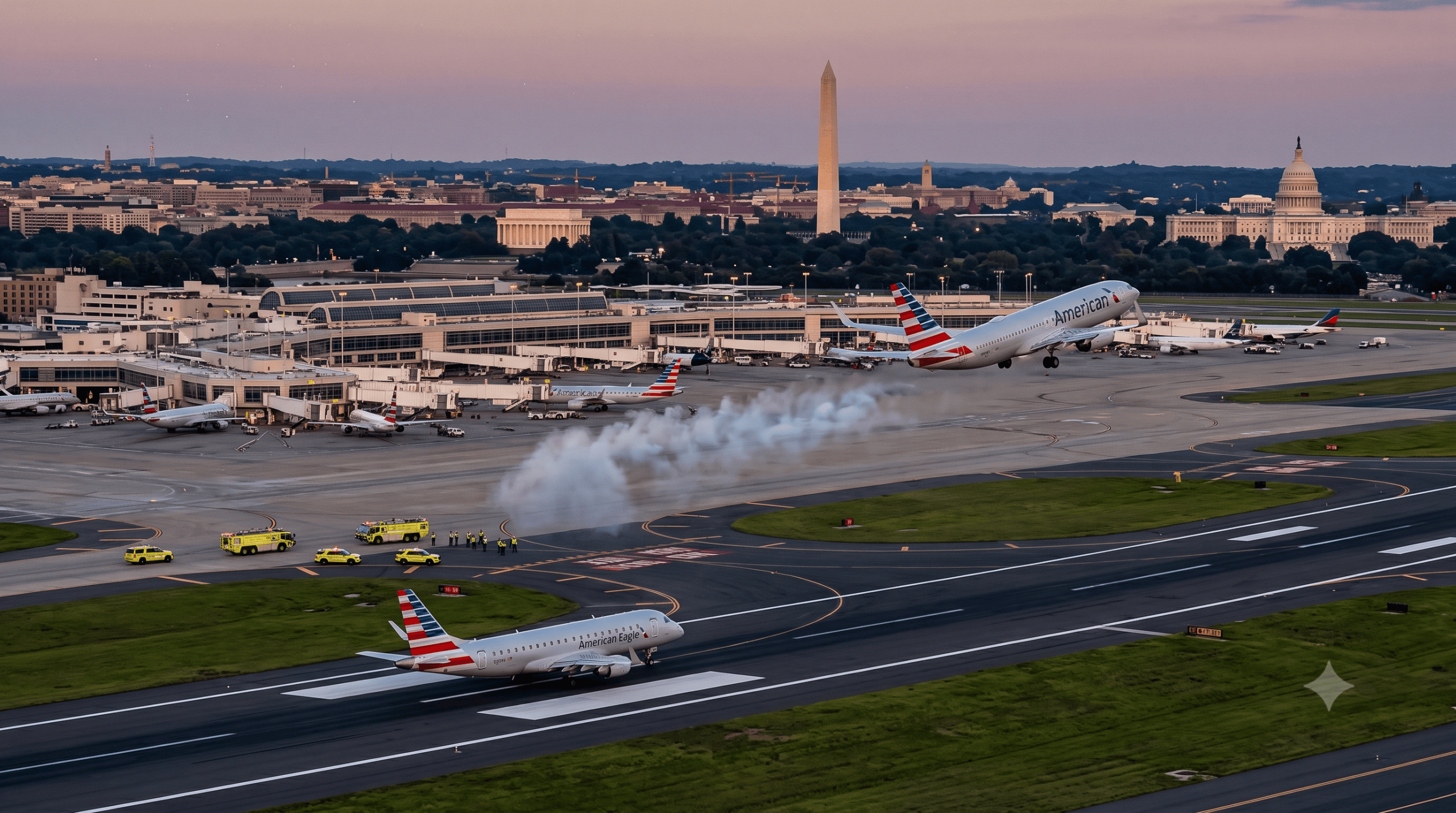 American Airlines DCA Near-Miss: 737 and E175 Close 800 Feet Apart