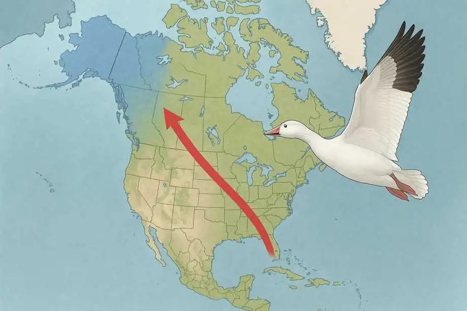 Where Is The Snow Goose Migration Right Now Map In USA.