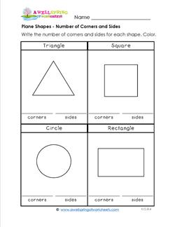 plane shapes number of corners and sides a wellspring
