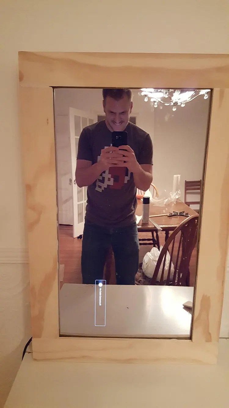 Combine a computer monitor and a mirror to create everything you need