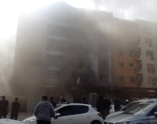 اندلاع حريق بمبنى سلطة ضبط المحروقات