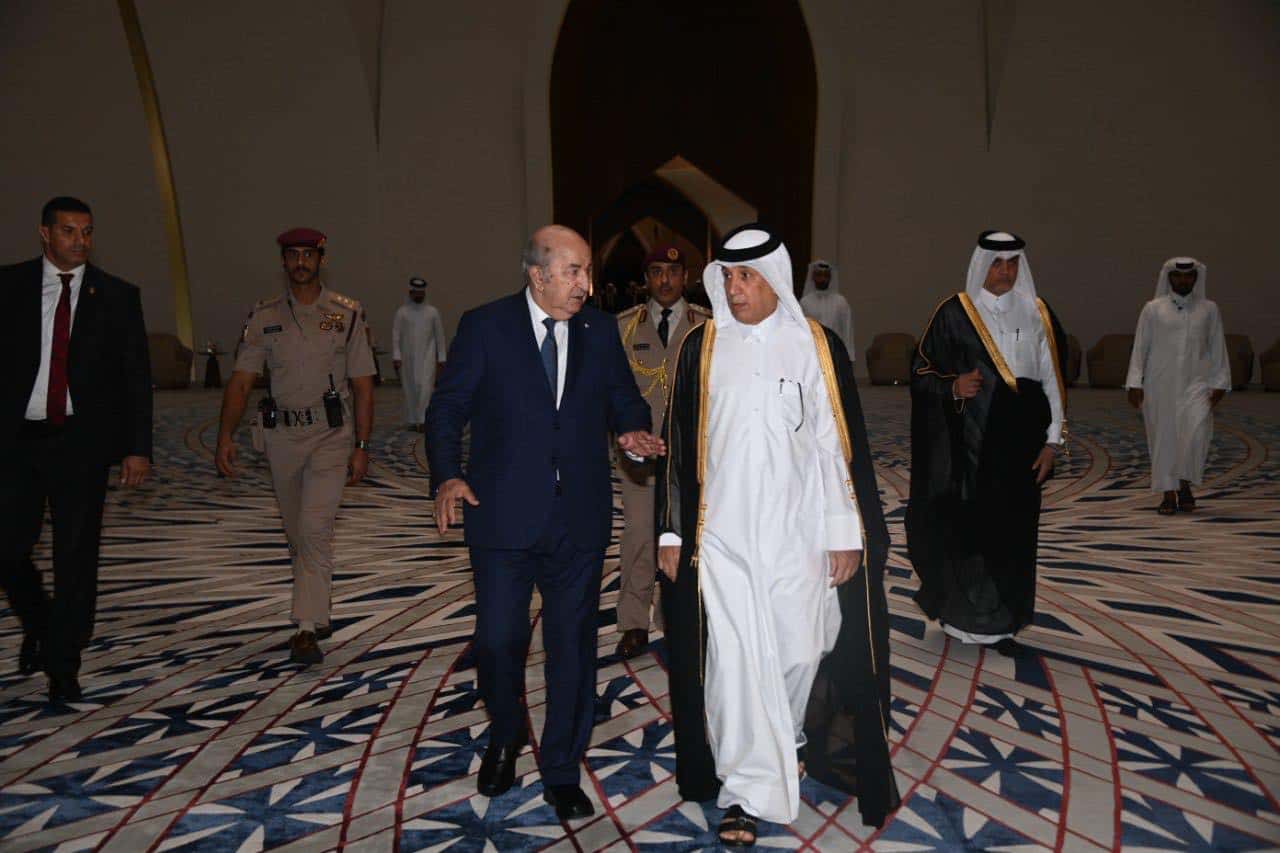 الرئيس تبون يغادر قطر متوجها إلى الصين
