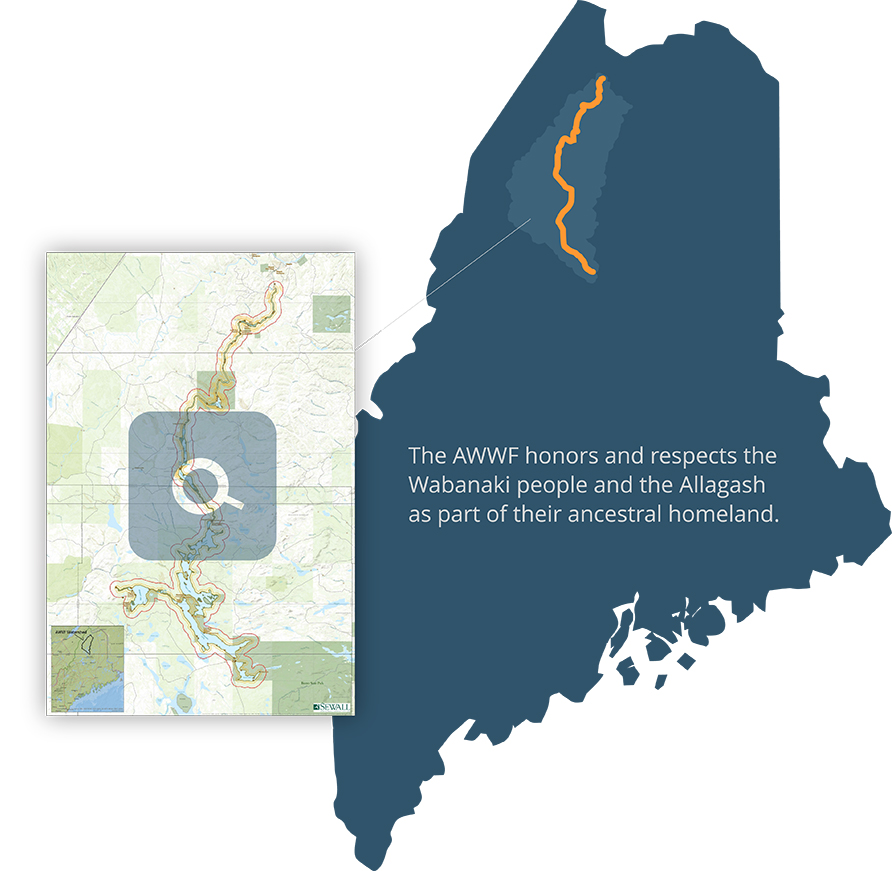 Allagash Wilderness Waterway Foundation Friends Of The Allagash Map 