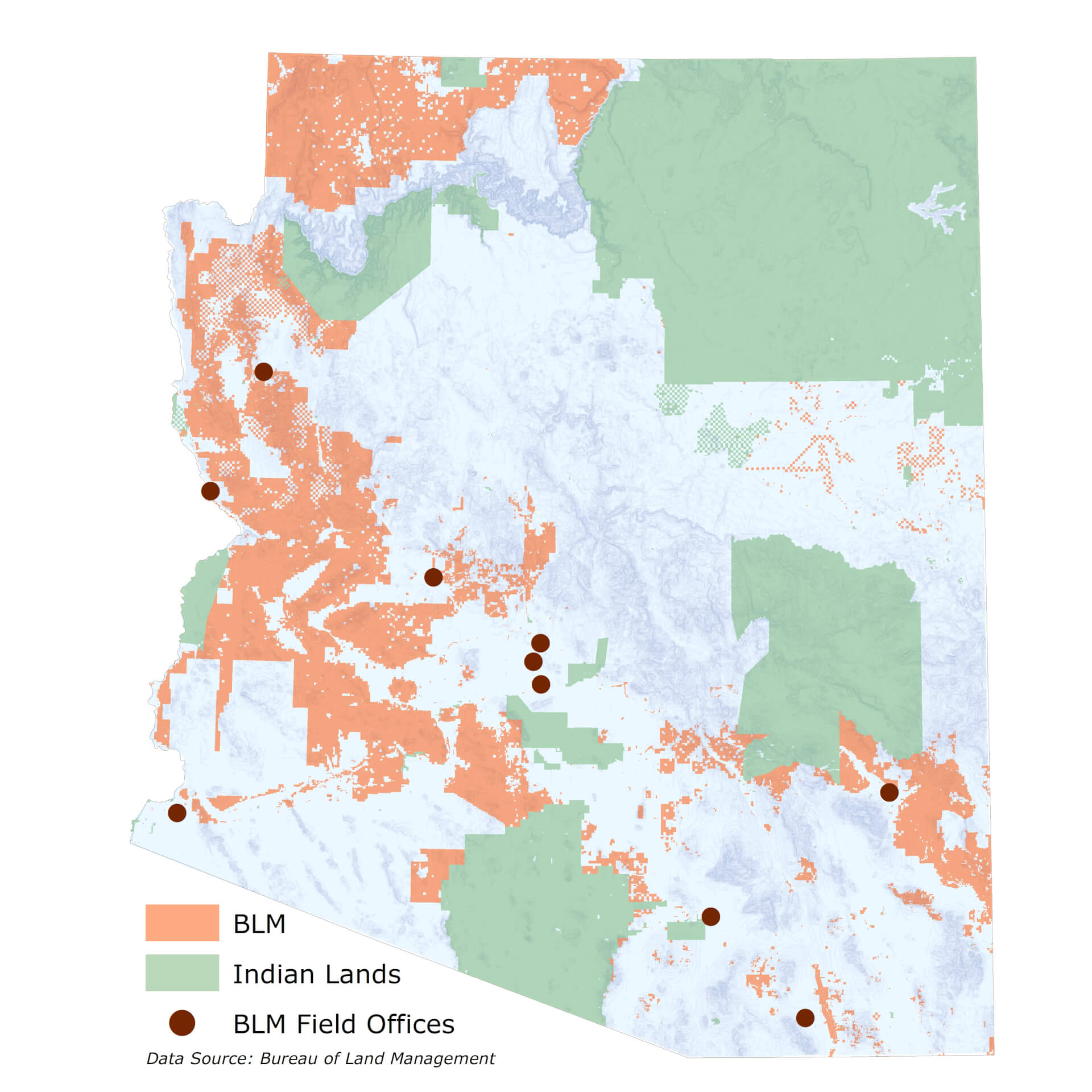 Arizona Land Ownership Map Arizona Economic Housing Outlook Arizona BLM Lands Map 