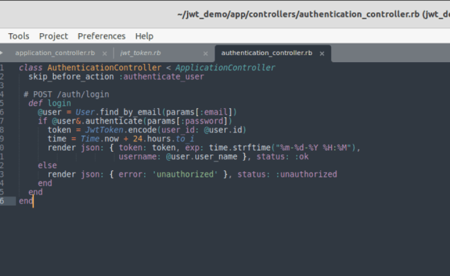 Tutorial On Building Rails API Authentication Using JWT