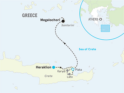 Walking tours are perfect for fall. Greece Hiking Biking Tour Santorini Crete Backroads