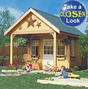 Backyard shed combo playhouse plan