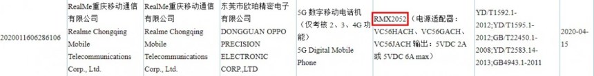 Realme X50t 5G specifikacije