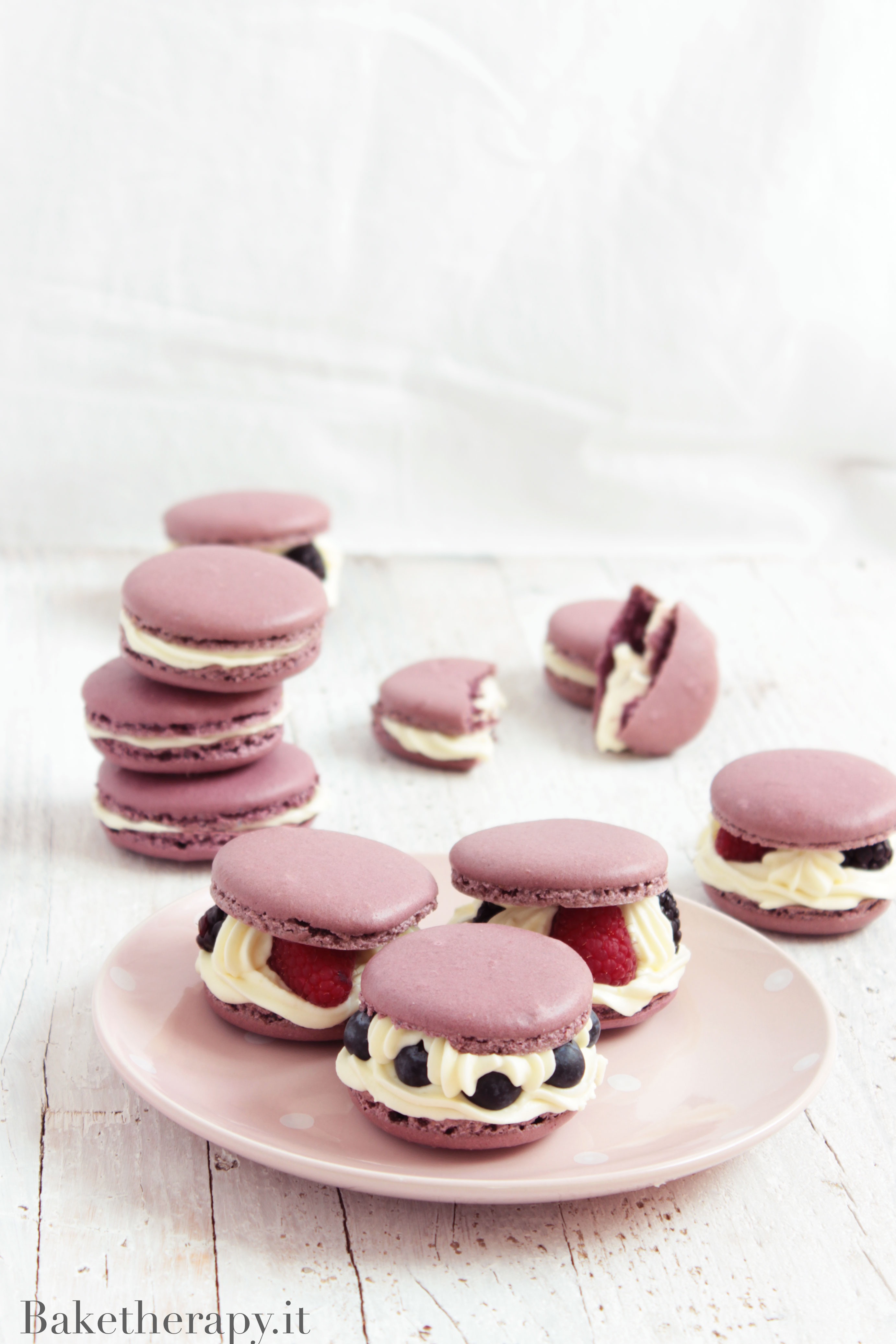 Macarons ai frutti di bosco