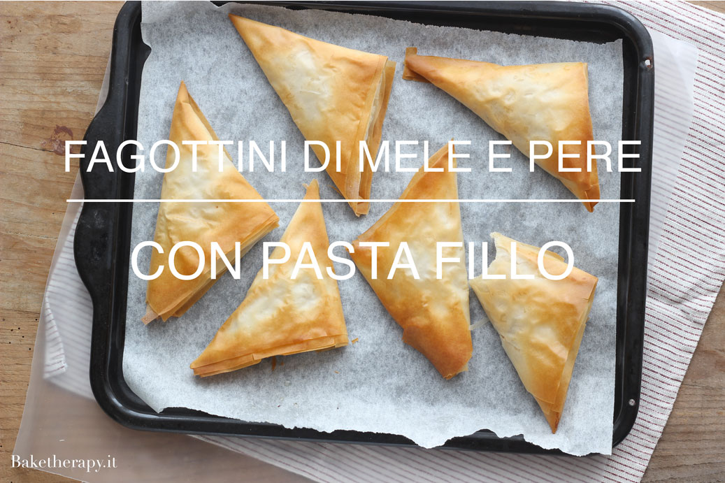 Fagottini di mele e pere con pasta fillo