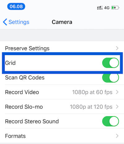 Cara Menampilkan atau Menghilangkan Grid Pada Kamera iPhone - Bali-Developer
