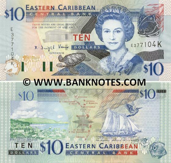 Saint kitts & nevis 10 dollars 2003