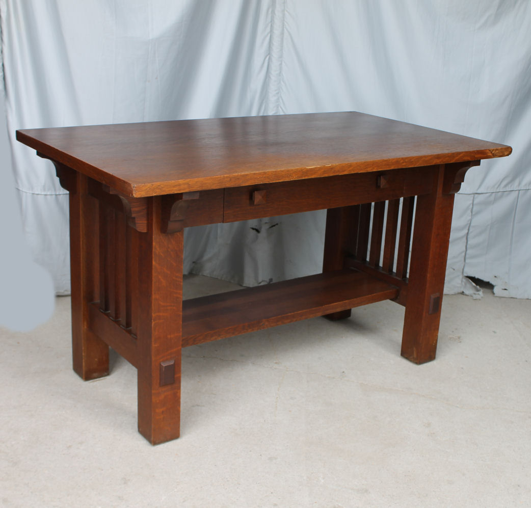Bargain John S Antiques Mission Oak Arts And Crafts Library Table Bargain John S Antiques
